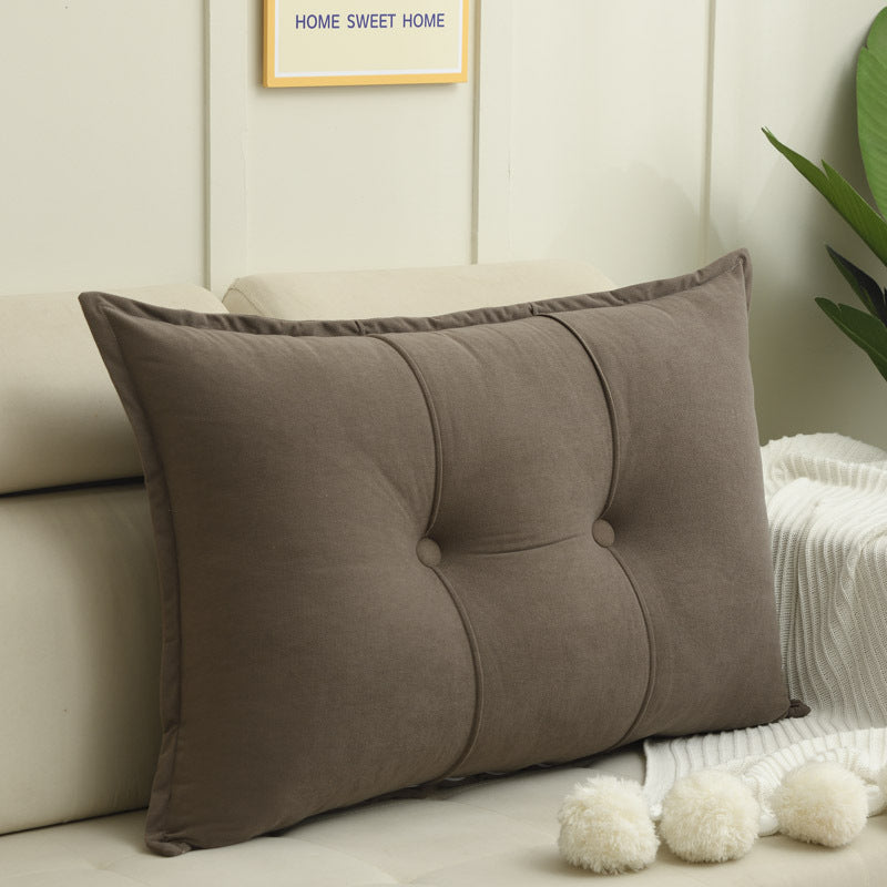 This Luxurious New Style of Casual Sofa Cushion Comes in 5 Color Options. It Features a Solid Color with Stitched Design, Providing Soft And Fluffy Support for Your Back And Waist. Durable And Long-Lasting