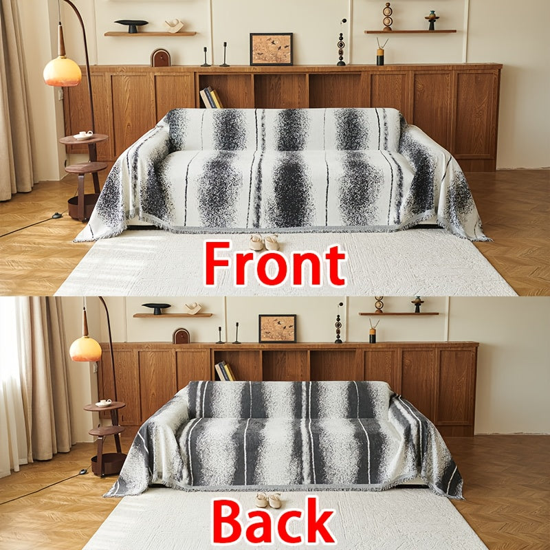 1pc Nordic Style Sofa Cover, Light Luxury Vintage Sofa Slipcover, Soft and Comfortable, Chenille All-season Use, Pet-friendly, Perfect for Bedroom, Office, and Living Room Home Decor