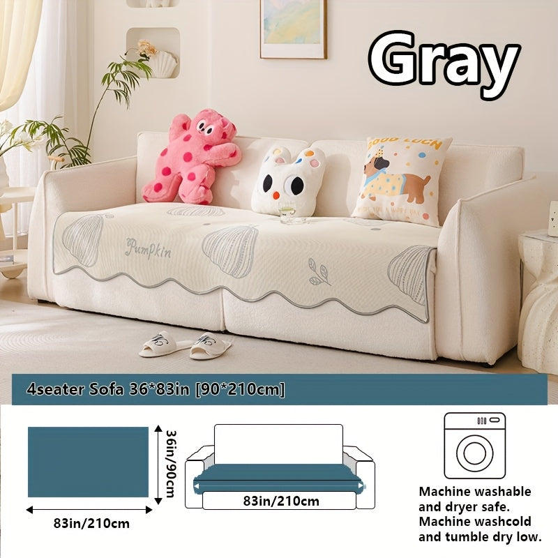 2025 New Cute Cartoon Cool Sofa Cushion, Sofa Protector, Suitable for Spring And Summer, High-End Light Luxury Modern Minimalist Ins Style, Pet-Friendly, Ideal for Office Bedroom Home Carpet Decoration