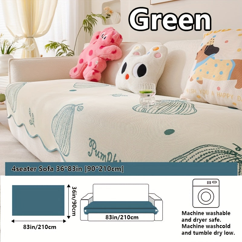 2025 New Cute Cartoon Cool Sofa Cushion, Sofa Protector, Suitable for Spring And Summer, High-End Light Luxury Modern Minimalist Ins Style, Pet-Friendly, Ideal for Office Bedroom Home Carpet Decoration