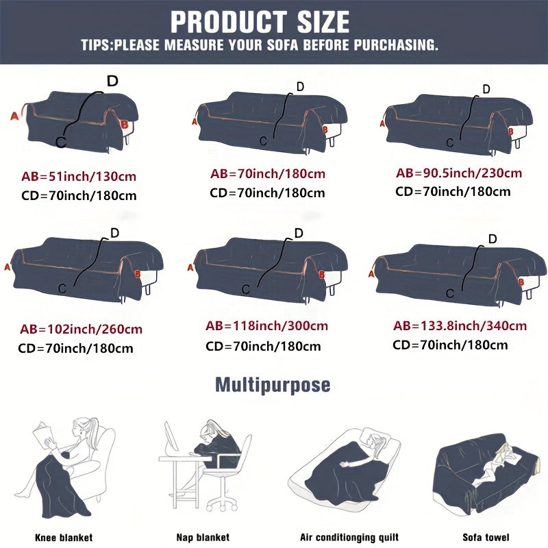 Arrow Feather Four Season Universal Sofa Cover, Multifunctional Sofa Cover, Anti Slip and Durable Machine Washable Sofa Cover, Decoration for Living Room and Bedroom Furniture, Modern and Simple Nordic Style, Elegant and Fashionable Decoration.