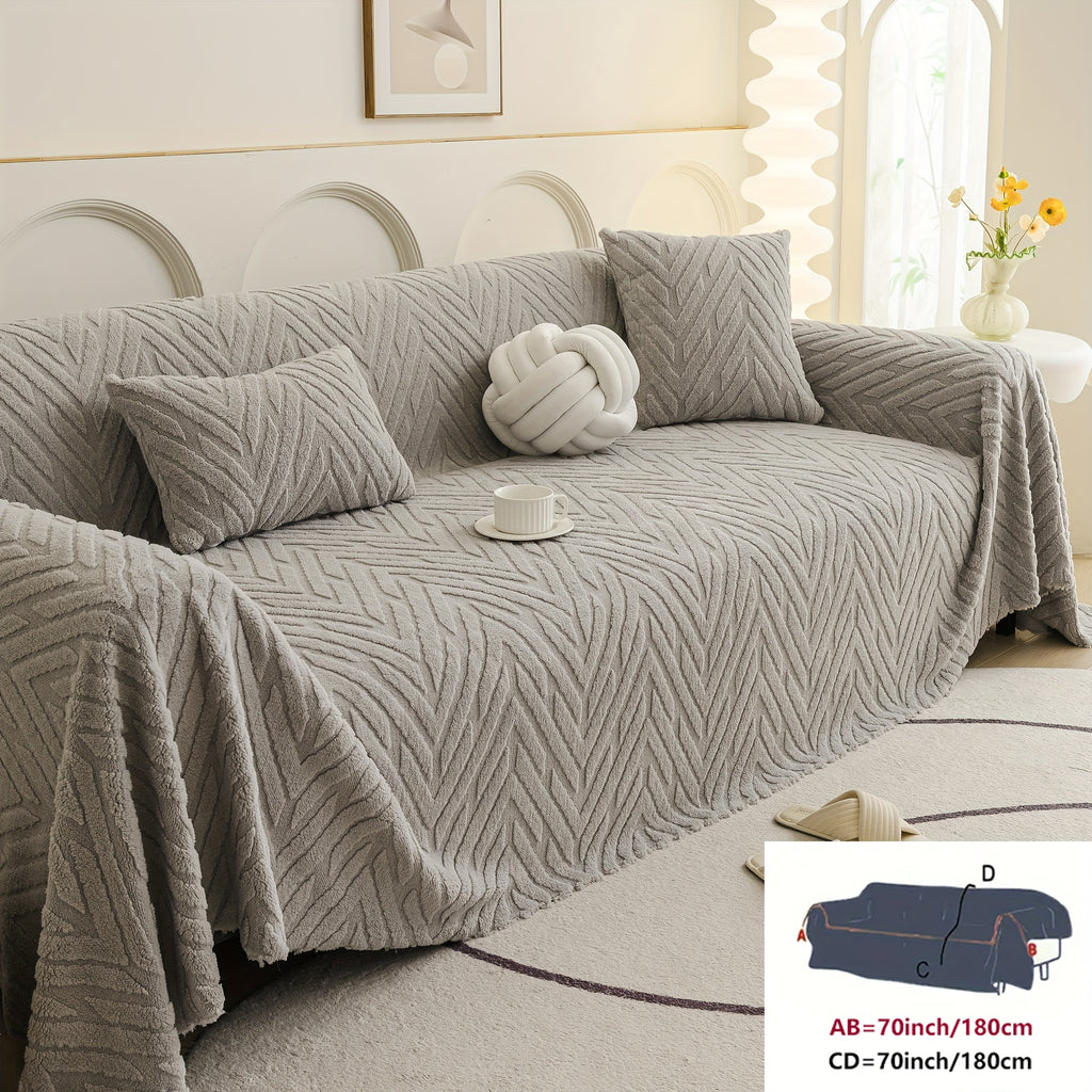 Arrow Feather Four Season Universal Sofa Cover, Multifunctional Sofa Cover, Anti Slip and Durable Machine Washable Sofa Cover, Decoration for Living Room and Bedroom Furniture, Modern and Simple Nordic Style, Elegant and Fashionable Decoration.