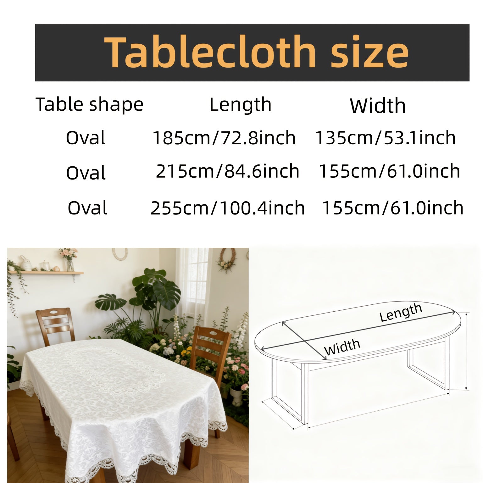 1pc of Pure White Jacquard Lace Embroidered Tablecloth, Oval Shape, Suitable for Parties, Featuring a High-End Jacquard Design, Perfect for Ramadan And Easter, Ideal for Oval Dining Tables, Minimalist European Style, Kitchen Decoration