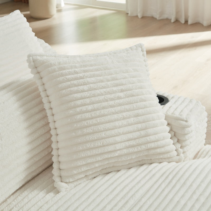 47.24 Inch Modern Comfortable Cushioned Compression Sofa with Unique Cushion Design, Lounge Chair for Living Room, Bedroom, Apartment, Office, White, Comfortable Backrest Sofa, Modern Minimalist Style, Suitable for Bedroom, Living Room