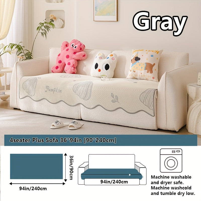 2025 New Cute Cartoon Cool Sofa Cushion, Sofa Protector, Suitable for Spring And Summer, High-End Light Luxury Modern Minimalist Ins Style, Pet-Friendly, Ideal for Office Bedroom Home Carpet Decoration