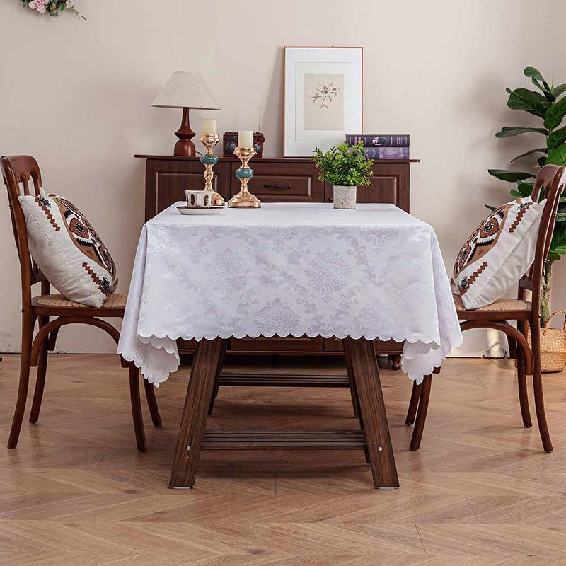 1pc Handwoven Rectangular Tablecloth Suitable for Home & Hotel Use - Heavy-Duty Polyester Cover, Elegant Decorative Table Cover Fits, Dining Table, Buffet , for Commercial & Residential Use
