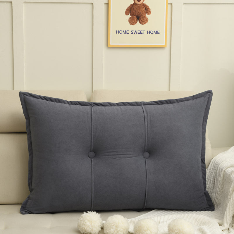 This Luxurious New Style of Casual Sofa Cushion Comes in 5 Color Options. It Features a Solid Color with Stitched Design, Providing Soft And Fluffy Support for Your Back And Waist. Durable And Long-Lasting