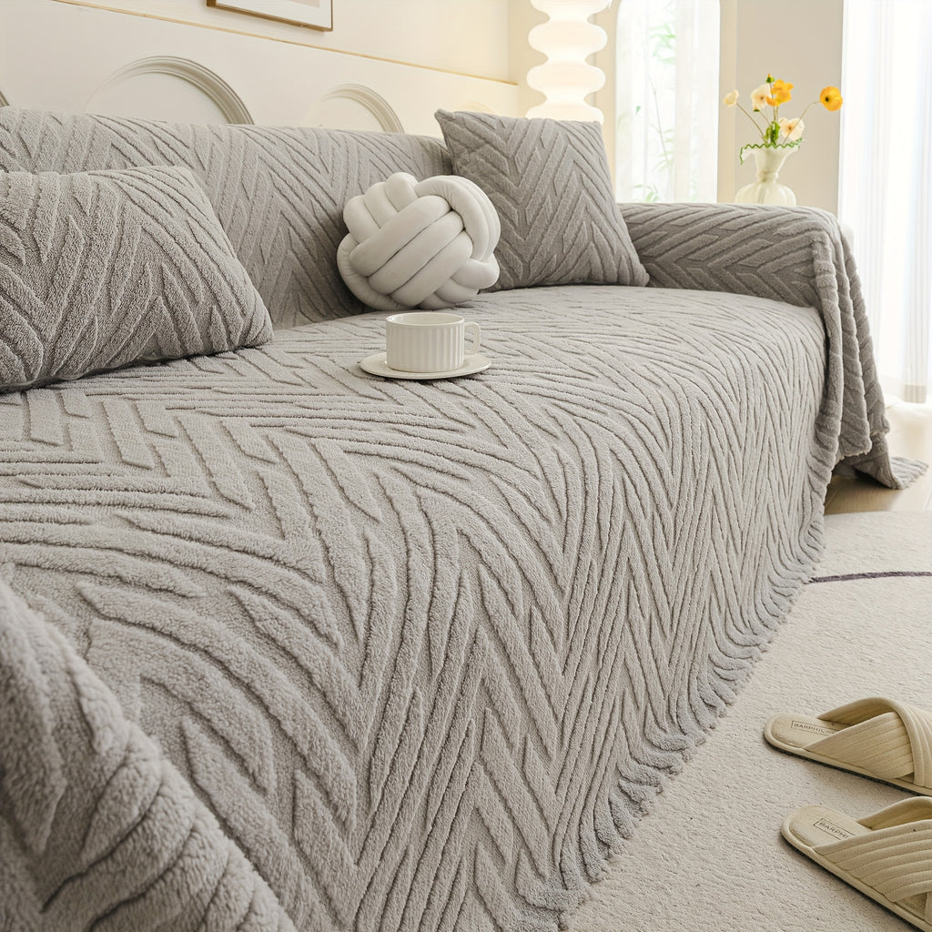 Arrow Feather Four Season Universal Sofa Cover, Multifunctional Sofa Cover, Anti Slip and Durable Machine Washable Sofa Cover, Decoration for Living Room and Bedroom Furniture, Modern and Simple Nordic Style, Elegant and Fashionable Decoration.