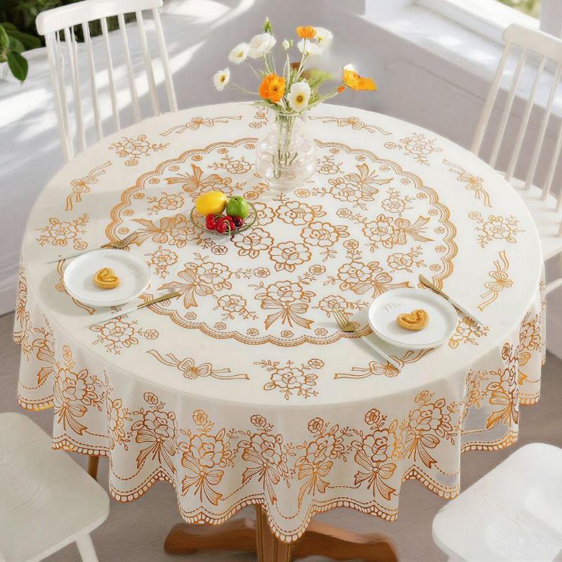 1pc High Quality & Heat-Resistant Rectangular Tablecloth Suitable for PVC\u002F Covering, Handmade Nordic Style Light Luxury Dining Table with, for, for Restaurants, for Gatherings -