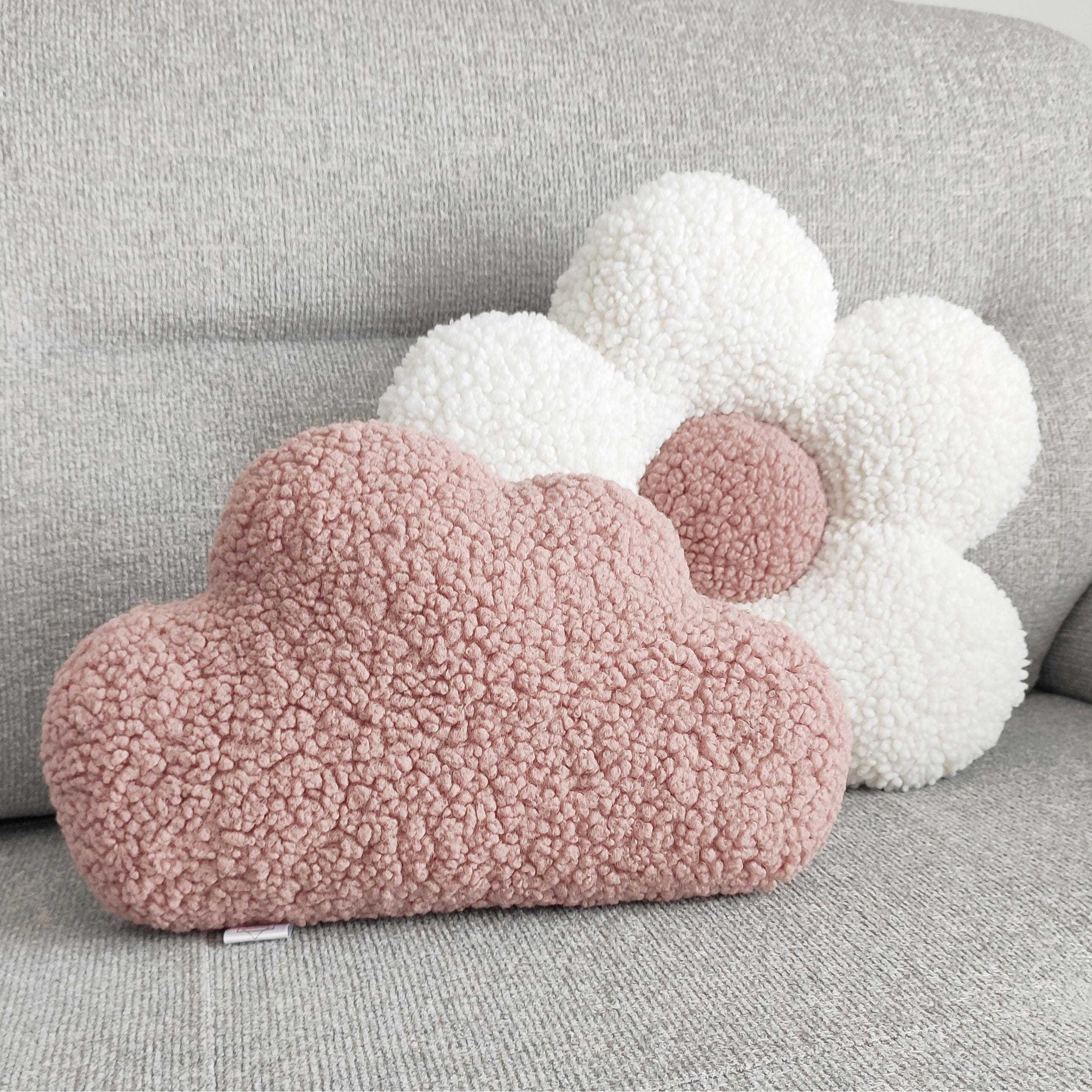 Handmade Teddy Cloud Pillow: Plush Baby Nursery Decor