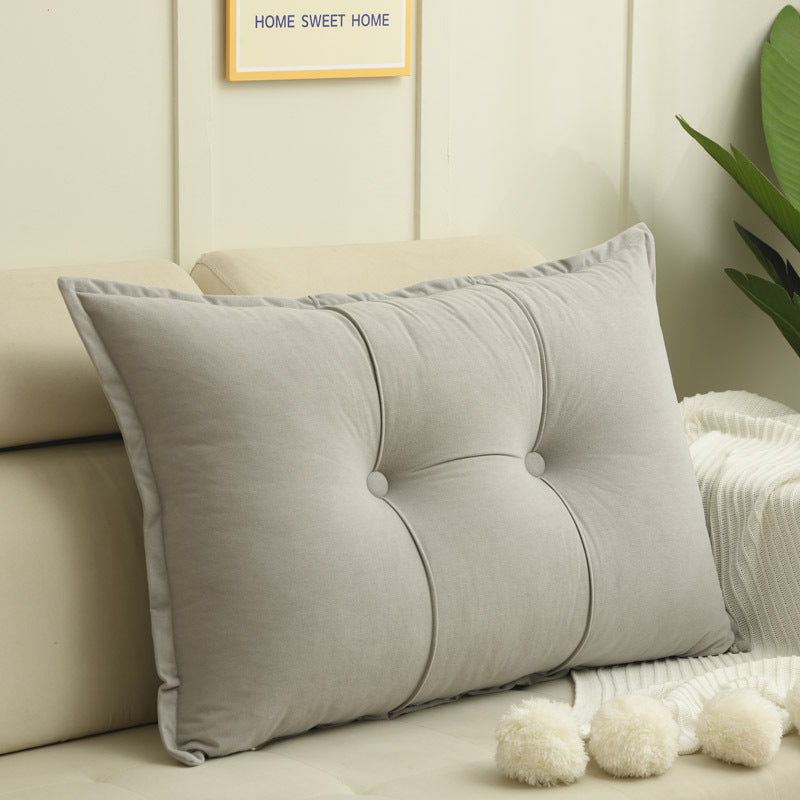 This Luxurious New Style of Casual Sofa Cushion Comes in 5 Color Options. It Features a Solid Color with Stitched Design, Providing Soft And Fluffy Support for Your Back And Waist. Durable And Long-Lasting