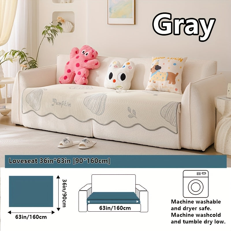 2025 New Cute Cartoon Cool Sofa Cushion, Sofa Protector, Suitable for Spring And Summer, High-End Light Luxury Modern Minimalist Ins Style, Pet-Friendly, Ideal for Office Bedroom Home Carpet Decoration