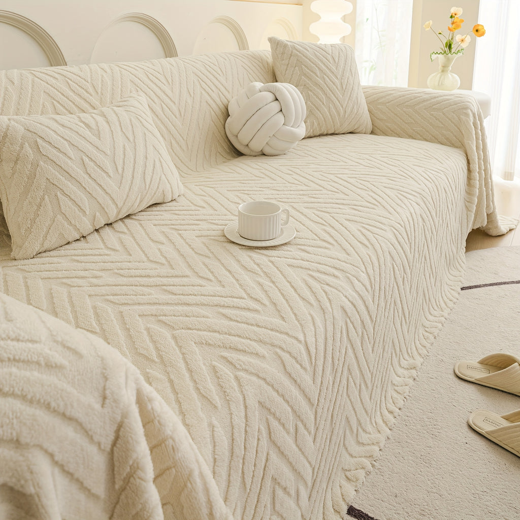 Arrow Feather Four Season Universal Sofa Cover, Multifunctional Sofa Cover, Anti Slip and Durable Machine Washable Sofa Cover, Decoration for Living Room and Bedroom Furniture, Modern and Simple Nordic Style, Elegant and Fashionable Decoration.