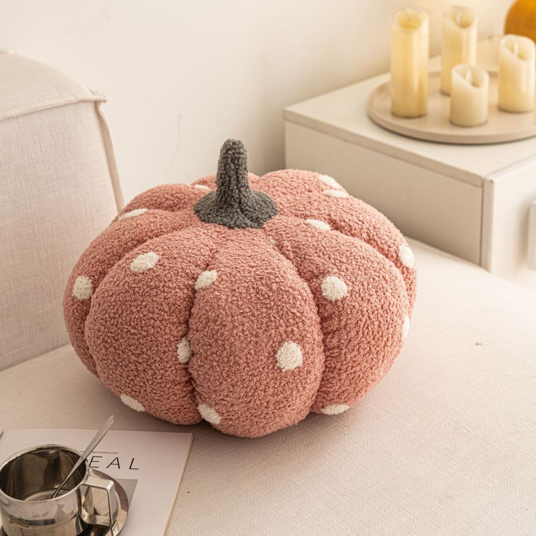 Contemporary Pumpkin Plush Cushion Suitable for Sofa Bed Car - Multicolor Stitched Waist Pillow with Bay Window Decor, Dry Only, - Cozy Waist for Living Room & Vehicle Interior Decoration