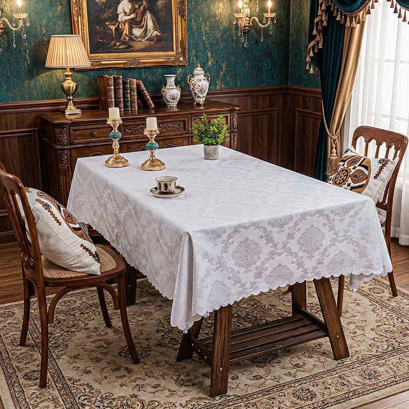 1pc Handwoven Rectangular Tablecloth Suitable for Home & Hotel Use - Heavy-Duty Polyester Cover, Elegant Decorative Table Cover Fits, Dining Table, Buffet , for Commercial & Residential Use