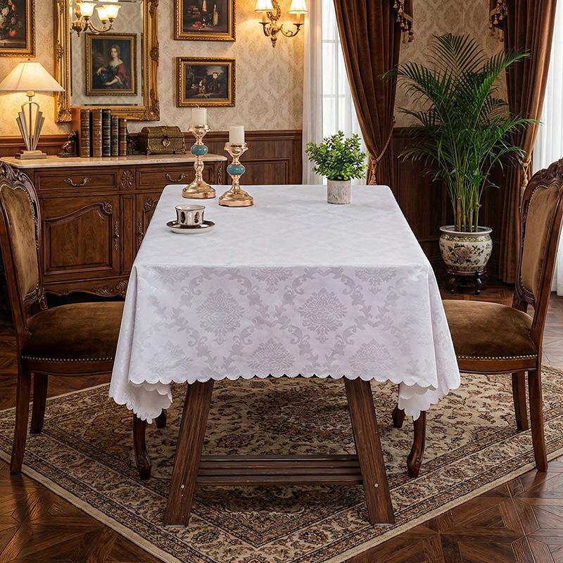 1pc Handwoven Rectangular Tablecloth Suitable for Home & Hotel Use - Heavy-Duty Polyester Cover, Elegant Decorative Table Cover Fits, Dining Table, Buffet , for Commercial & Residential Use