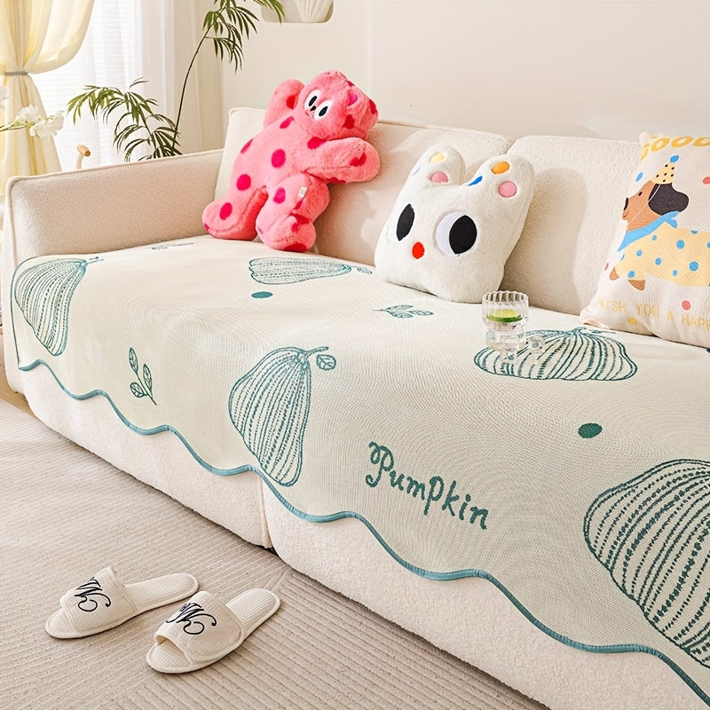 2025 New Cute Cartoon Cool Sofa Cushion, Sofa Protector, Suitable for Spring And Summer, High-End Light Luxury Modern Minimalist Ins Style, Pet-Friendly, Ideal for Office Bedroom Home Carpet Decoration