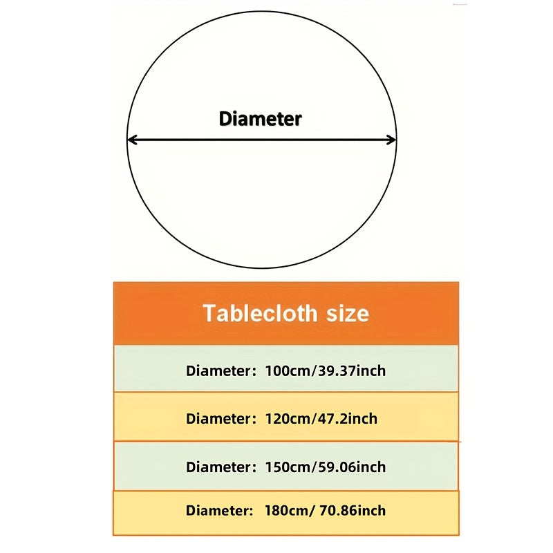 A Single Piece of Japanese-Style Fresh Solid Color Blue Striped Round Tablecloth, Perfect for Small Gardens, Natural Settings, Outdoor Cafes, And As a Versatile Decorative Fabric for Dining Tables in Kitchens And Bedrooms Throughout The Year
