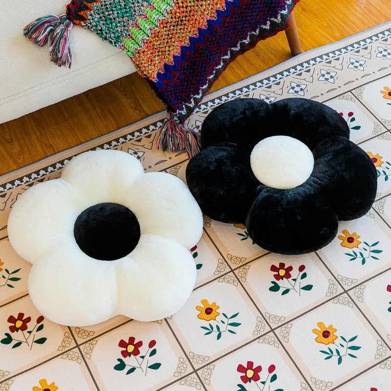 Sunflower Throw Pillow for Sofa in Living Room, Flower-shaped Cushion for Armchair, Headrest Cushion for Bed, Window Sill French-style Throw Pillow.