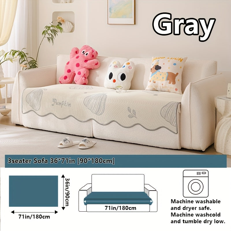 2025 New Cute Cartoon Cool Sofa Cushion, Sofa Protector, Suitable for Spring And Summer, High-End Light Luxury Modern Minimalist Ins Style, Pet-Friendly, Ideal for Office Bedroom Home Carpet Decoration