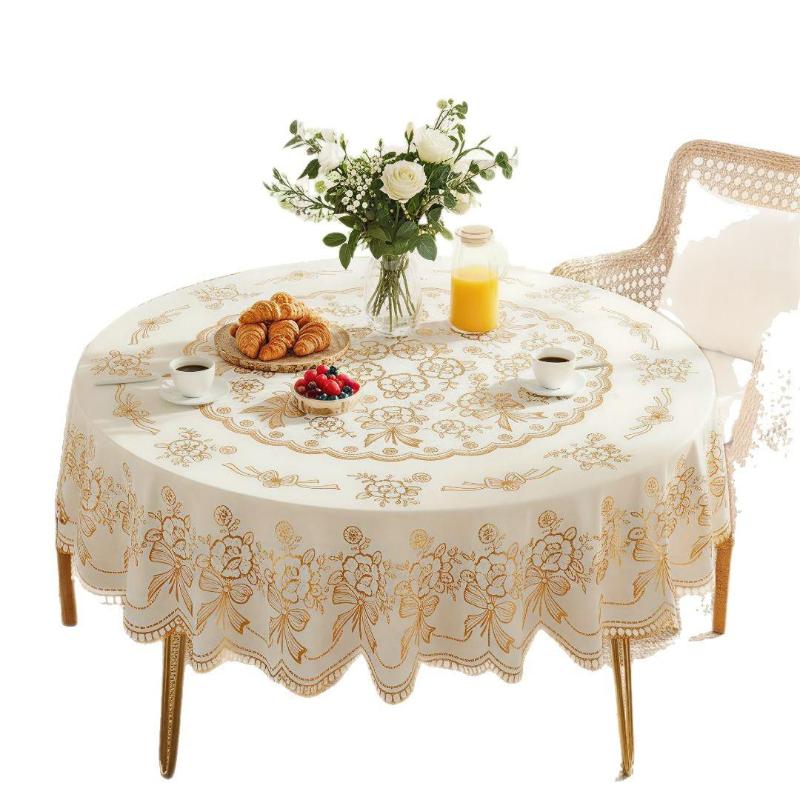 1pc High Quality & Heat-Resistant Rectangular Tablecloth Suitable for PVC\u002F Covering, Handmade Nordic Style Light Luxury Dining Table with, for, for Restaurants, for Gatherings -