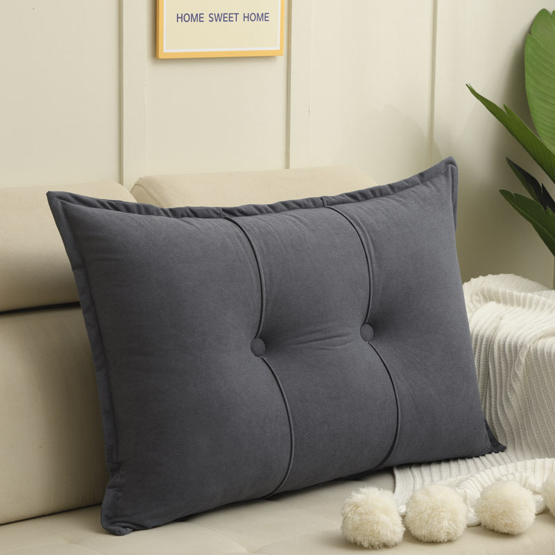 This Luxurious New Style of Casual Sofa Cushion Comes in 5 Color Options. It Features a Solid Color with Stitched Design, Providing Soft And Fluffy Support for Your Back And Waist. Durable And Long-Lasting