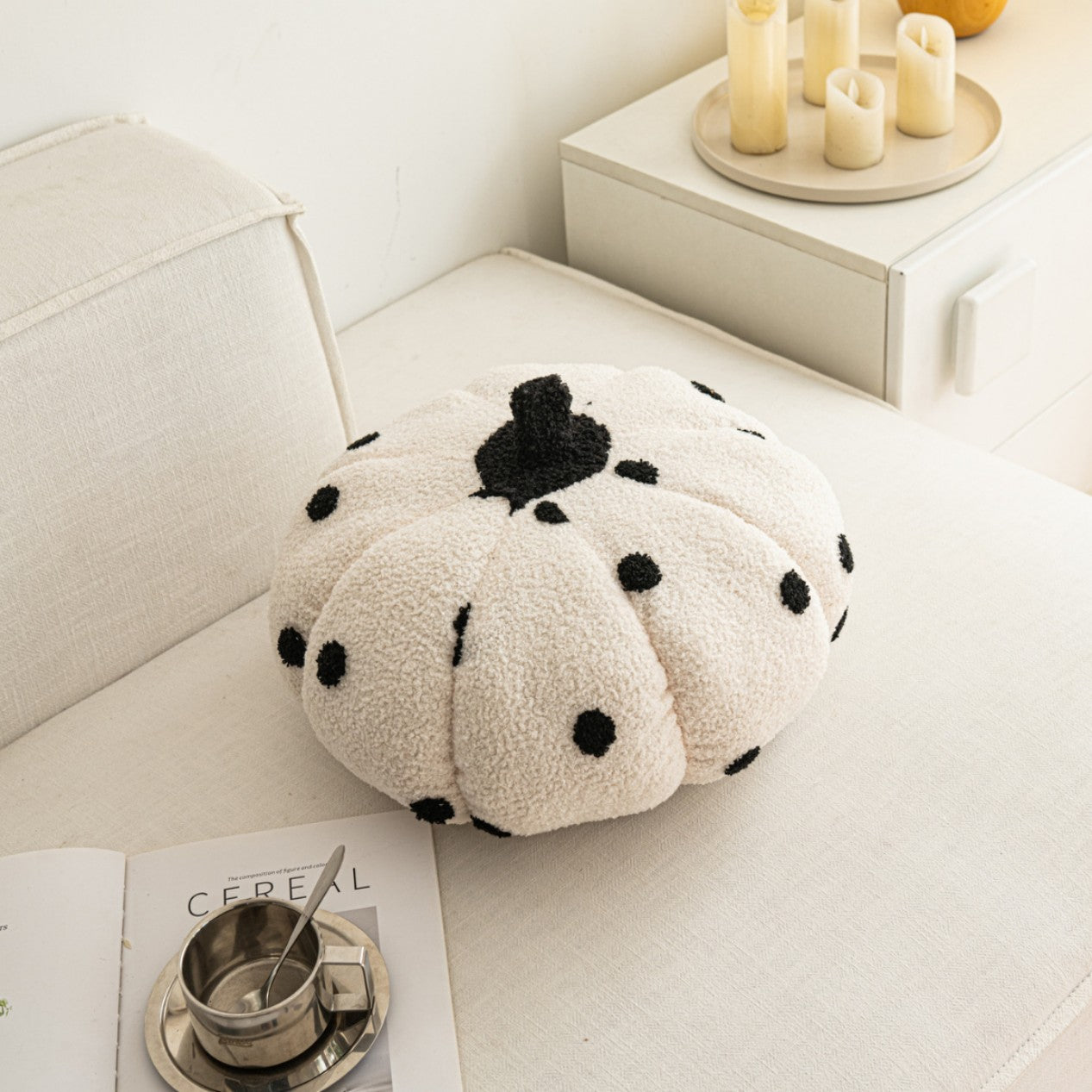 Contemporary Pumpkin Plush Cushion Suitable for Sofa Bed Car - Multicolor Stitched Waist Pillow with Bay Window Decor, Dry Only, - Cozy Waist for Living Room & Vehicle Interior Decoration