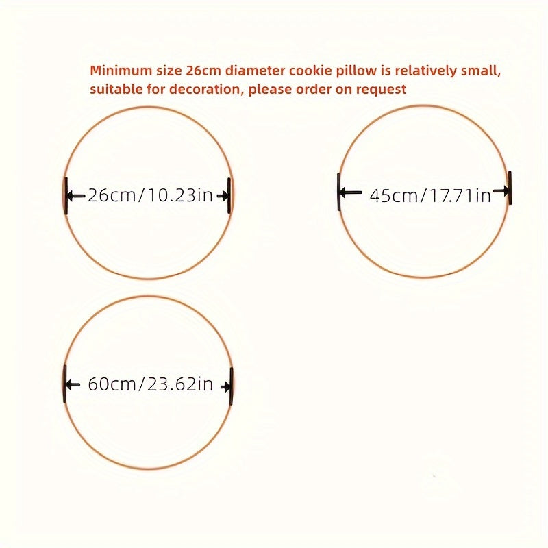 1 Cookie Throw Pillow, Seat, Bedroom Guest Bedside Nap Cushion, Decorative Throw Pillow Ornament, Irregular-shaped Pattern, Random Location