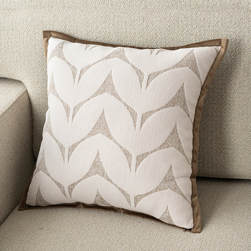 Nordic Minimalist Square Pillow Cover with Insert, Handcrafted Embroidery, New Ins Style, Luxury Sofa Cushion, Fresh And Easy Office Pillow