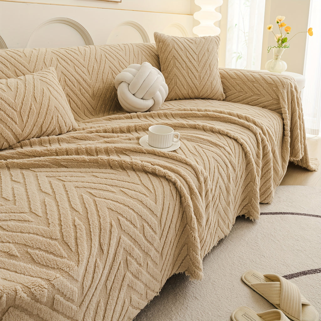 Arrow Feather Four Season Universal Sofa Cover, Multifunctional Sofa Cover, Anti Slip and Durable Machine Washable Sofa Cover, Decoration for Living Room and Bedroom Furniture, Modern and Simple Nordic Style, Elegant and Fashionable Decoration.